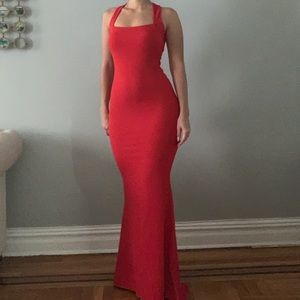 Red gown